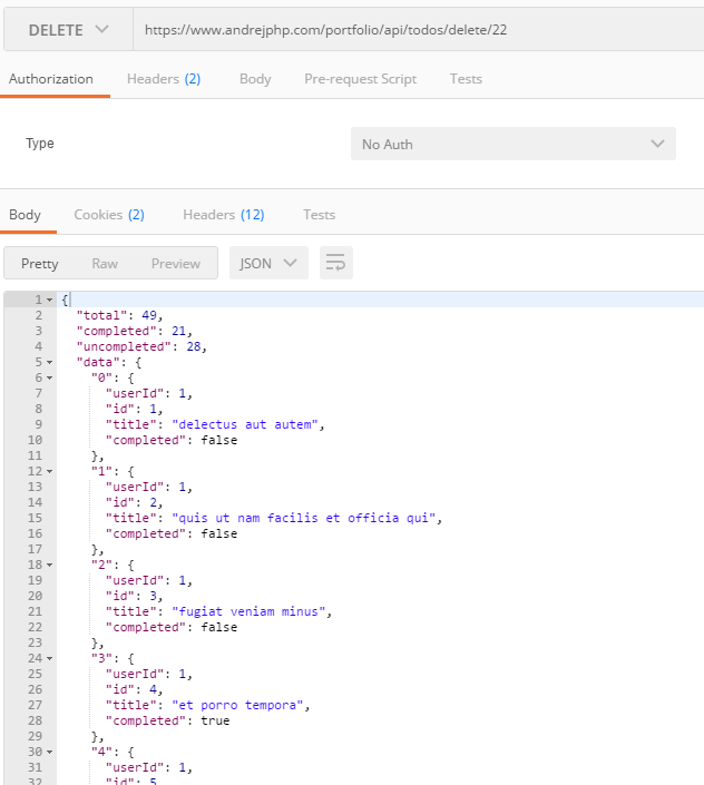 API Request Example