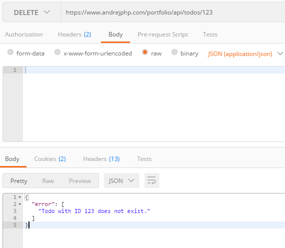 API Request Example