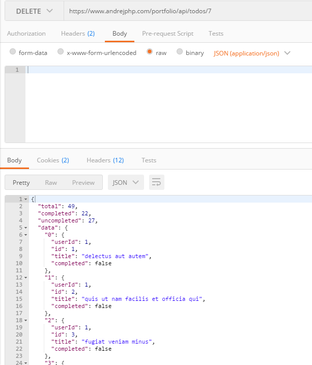 API Request Example