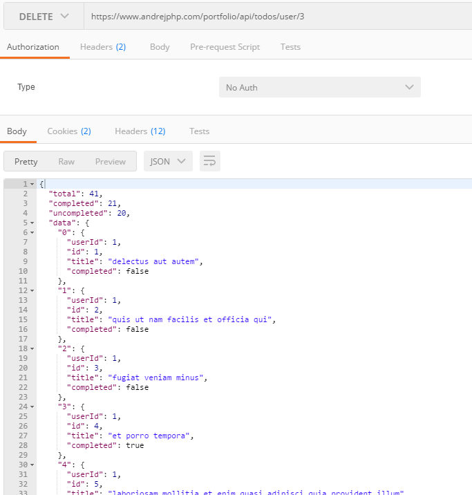 API Request Example