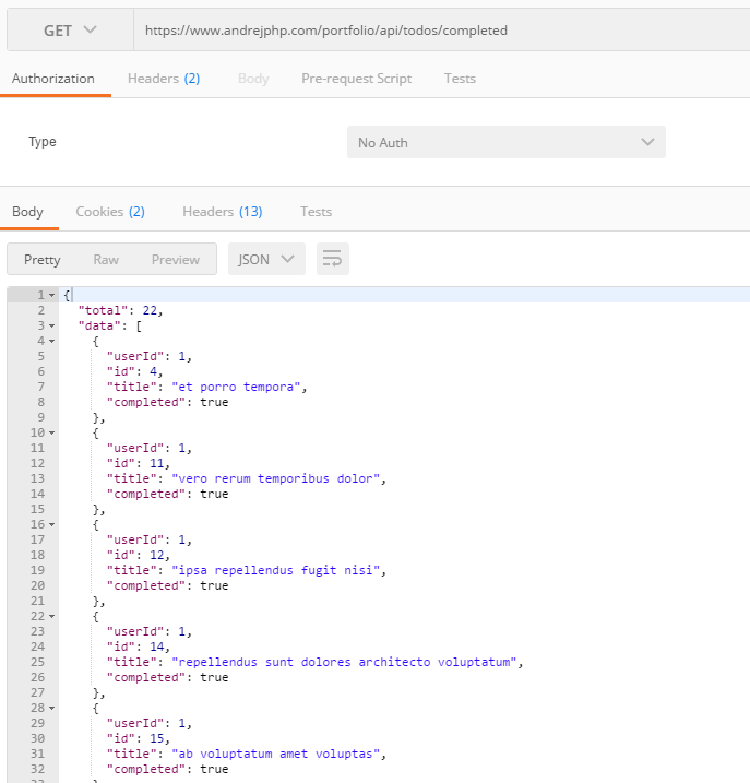 API Request Example