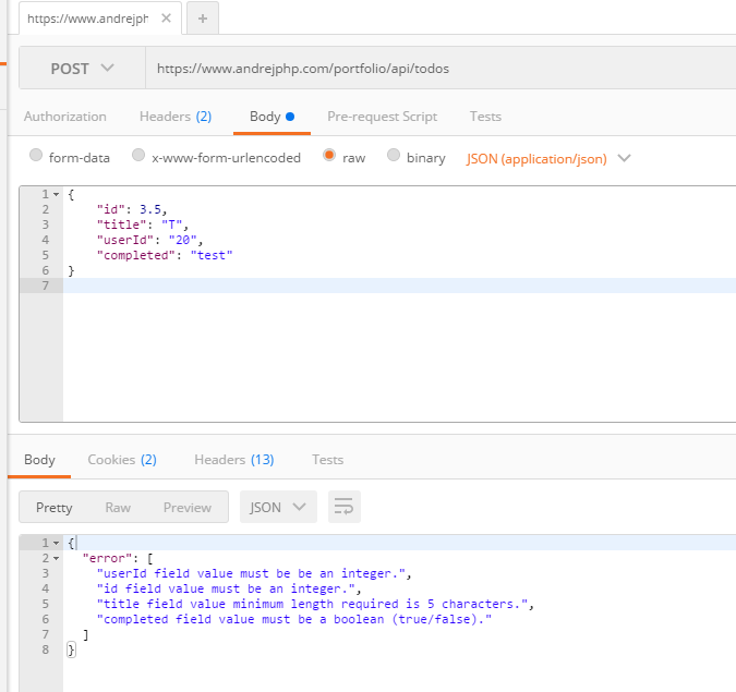 API Request Example